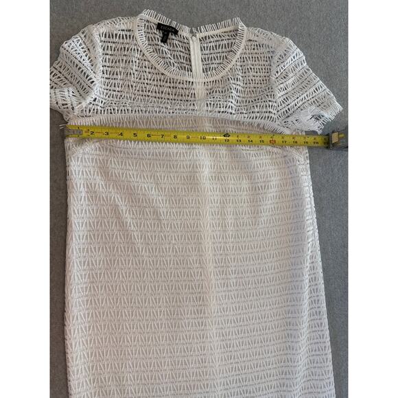 Escada White Fringe Trimmed Shift Dress - size 10 (40) - Picture 8 of 11